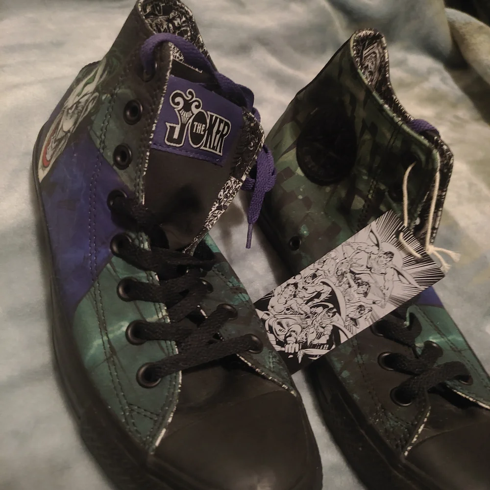 Men's High-Top Joker Athletic Shoes - Black and Purple - Picture 4 of 7